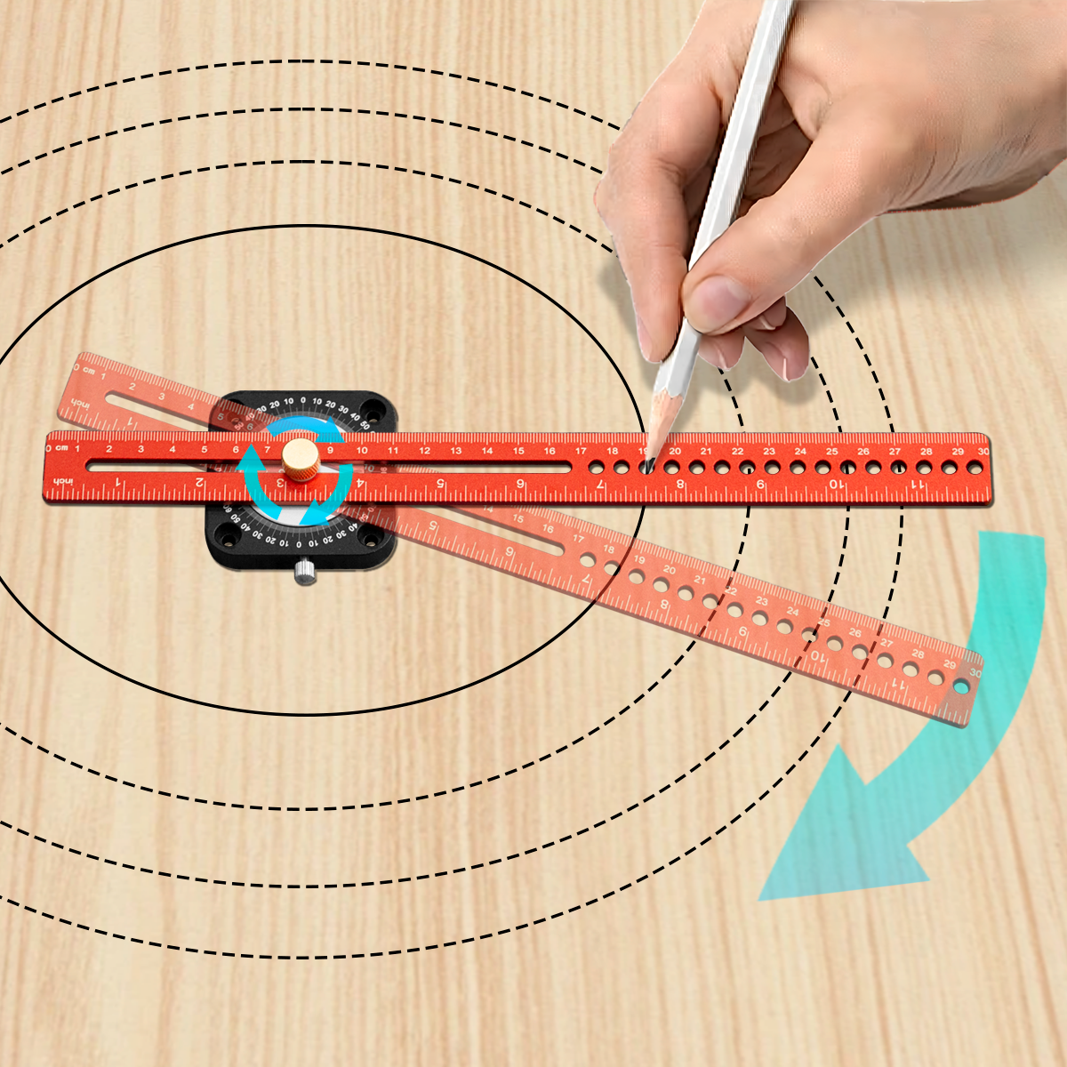 Marking Gauge Tool - New Woodworking Scriber 360° Precision T-type