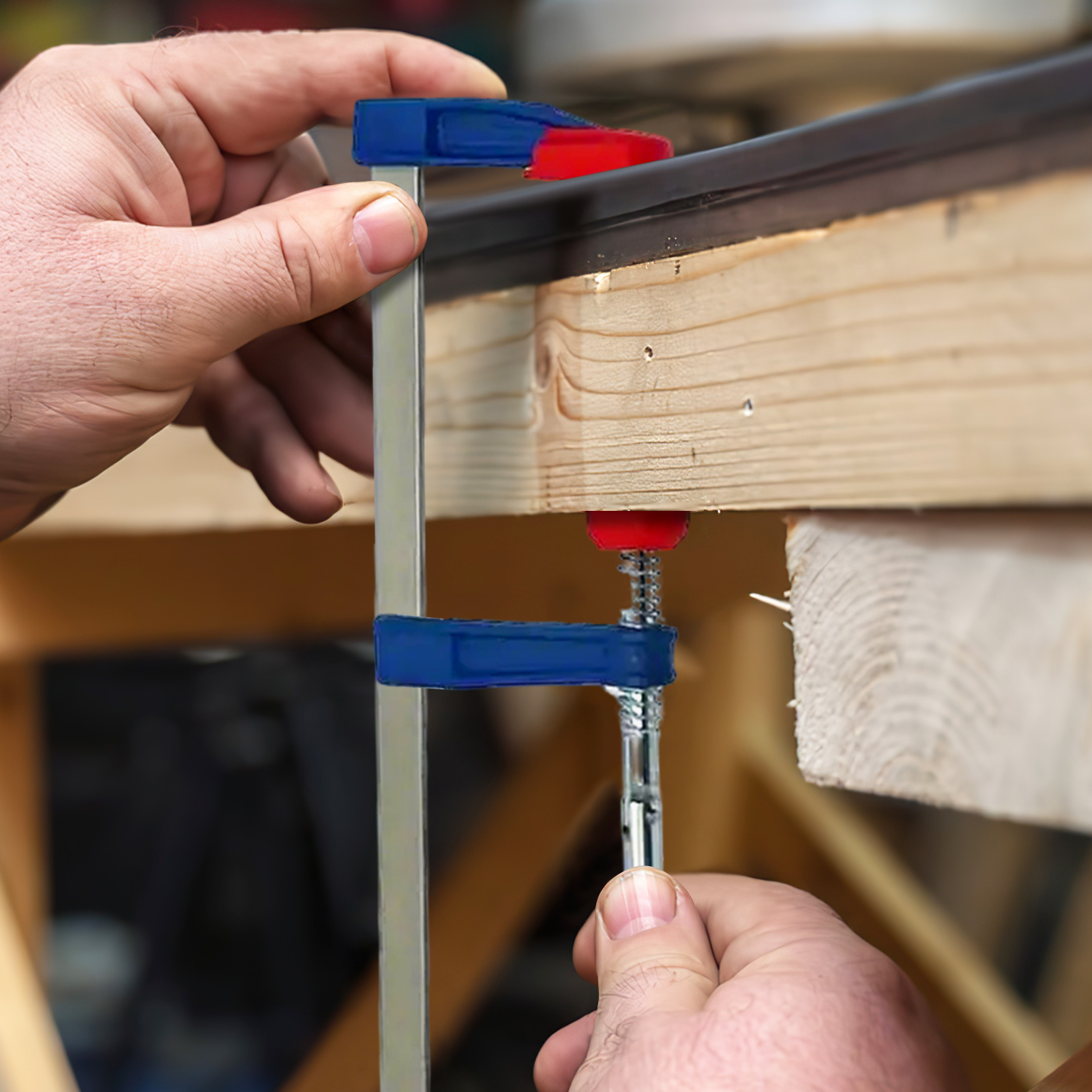 Woodworking Workbench - 4pcs Wood Gluing Pipe Clamps set