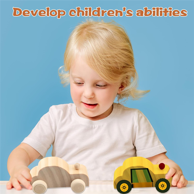 Woodworking Projects Art - 42 Unfinished Wooden Cars Crafts Painting,Suitable