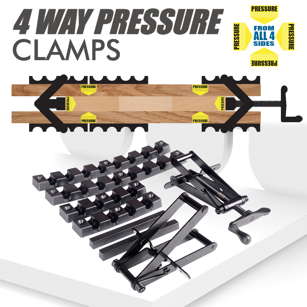 Woodworking Classes - 4 Way Pressure Clamps Set Custom-width