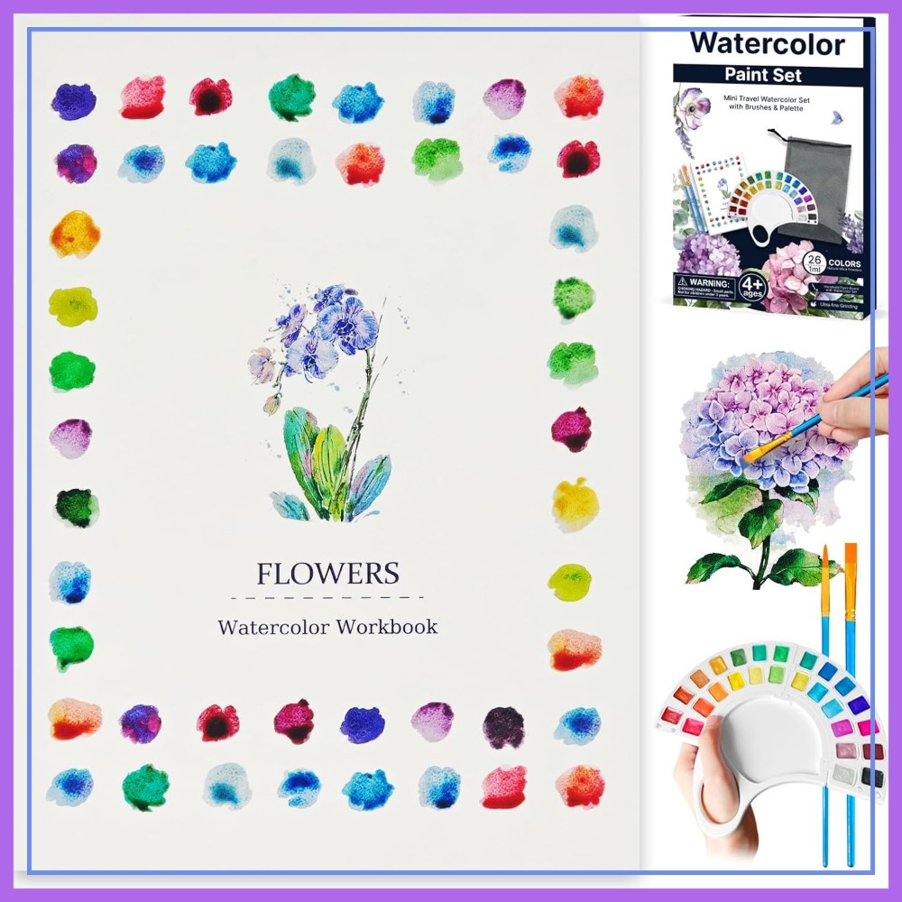 Woodworking Kits For Adults - Watercolor Workbook: 13-Page 300GSM Paper, 26
