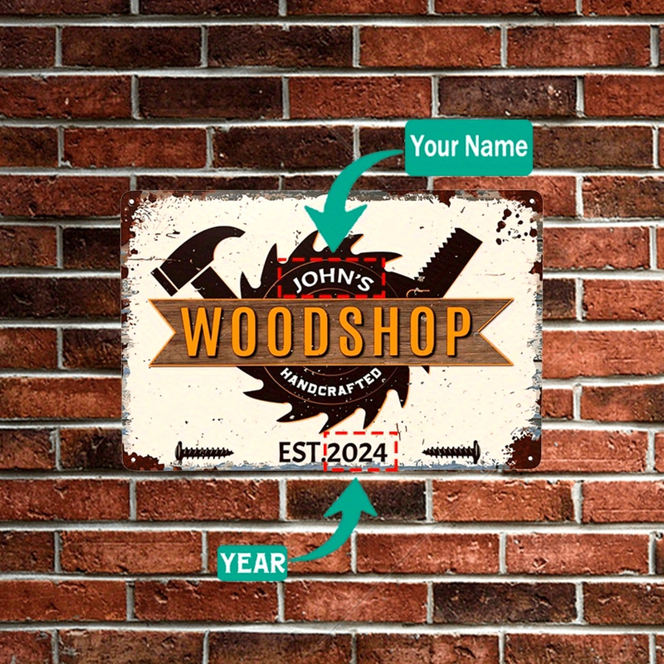 Woodworking Carpenter - Custom Personalized Carpenter Woodworking Aluminum Sign,
