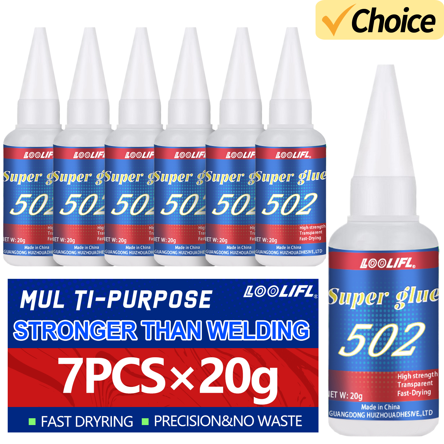 Woodworking Tools - LOOLIFL 1-7pcs 502 Super Glue Instant