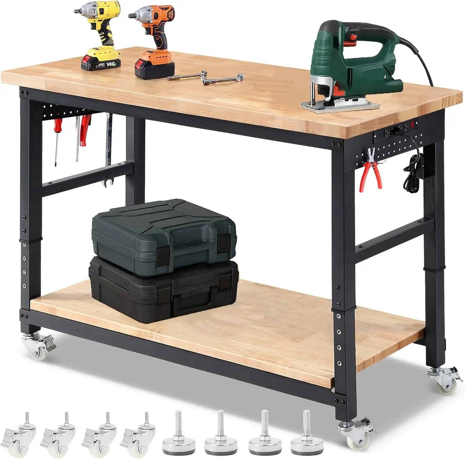 Woodworking Workbench - ENJOYWOOD Work Table for Garage Workbench
