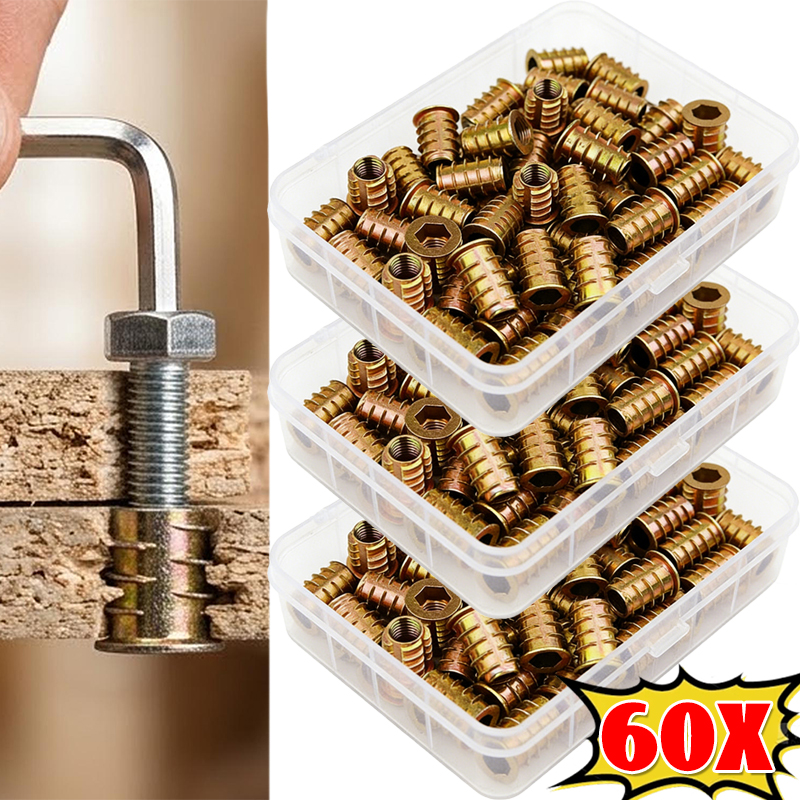 Cabinet Scraper Set - 20-60Pcs Threaded Inserts Nuts Hex M4