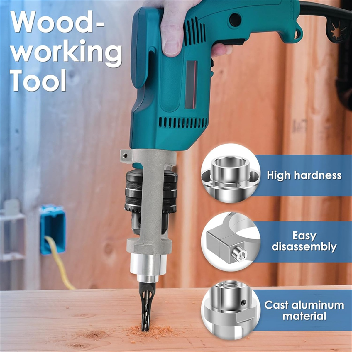 Woodworking Drills - ABNJ Square Hole Drill Bit Adapter