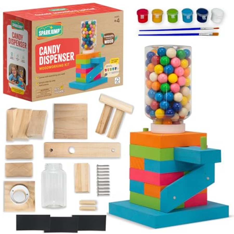 Woodworking Tools - Candy Dispenser Woodworking Kit Complete STEM