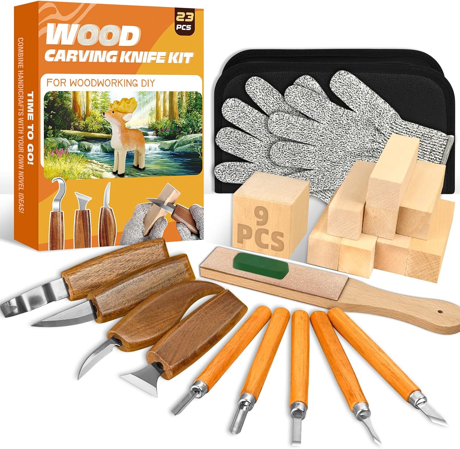 Woodworking Kits For Adults - Wood Carving Kit, 23pcs Wood Carving