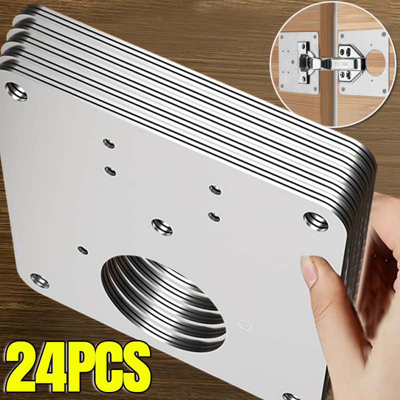 Cabinet Scraper Set - Stainless Steel Hinges Fixing Plate Kit