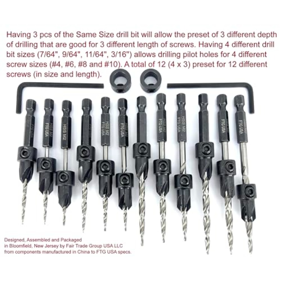Countersink Drill Bit Set # 7/ – Woodworking Drills Bewertung und Preis