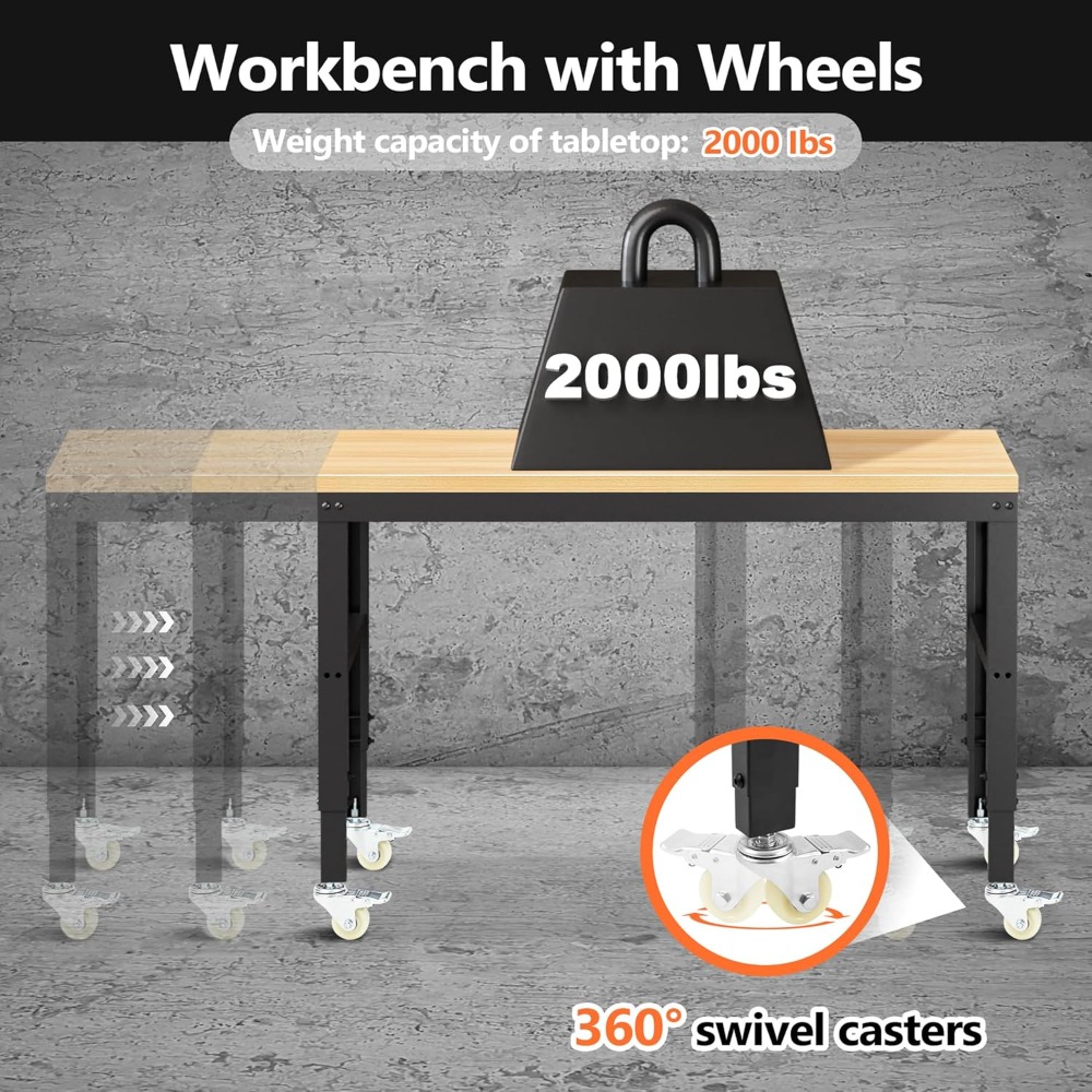 Adjustable Workbench, Heavy Du – Woodworking Workbench Bewertung und Preis