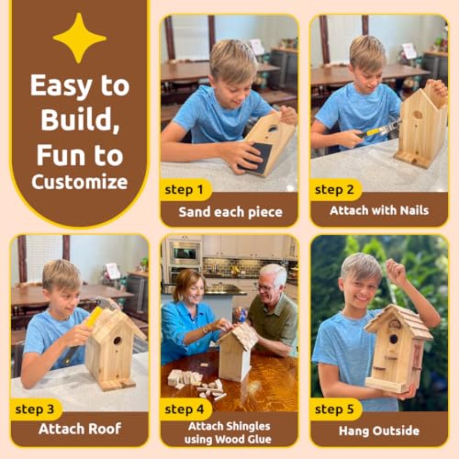 Premium Wooden Bird House Kit  – Woodworking Kits For Adults Bewertung und Preis