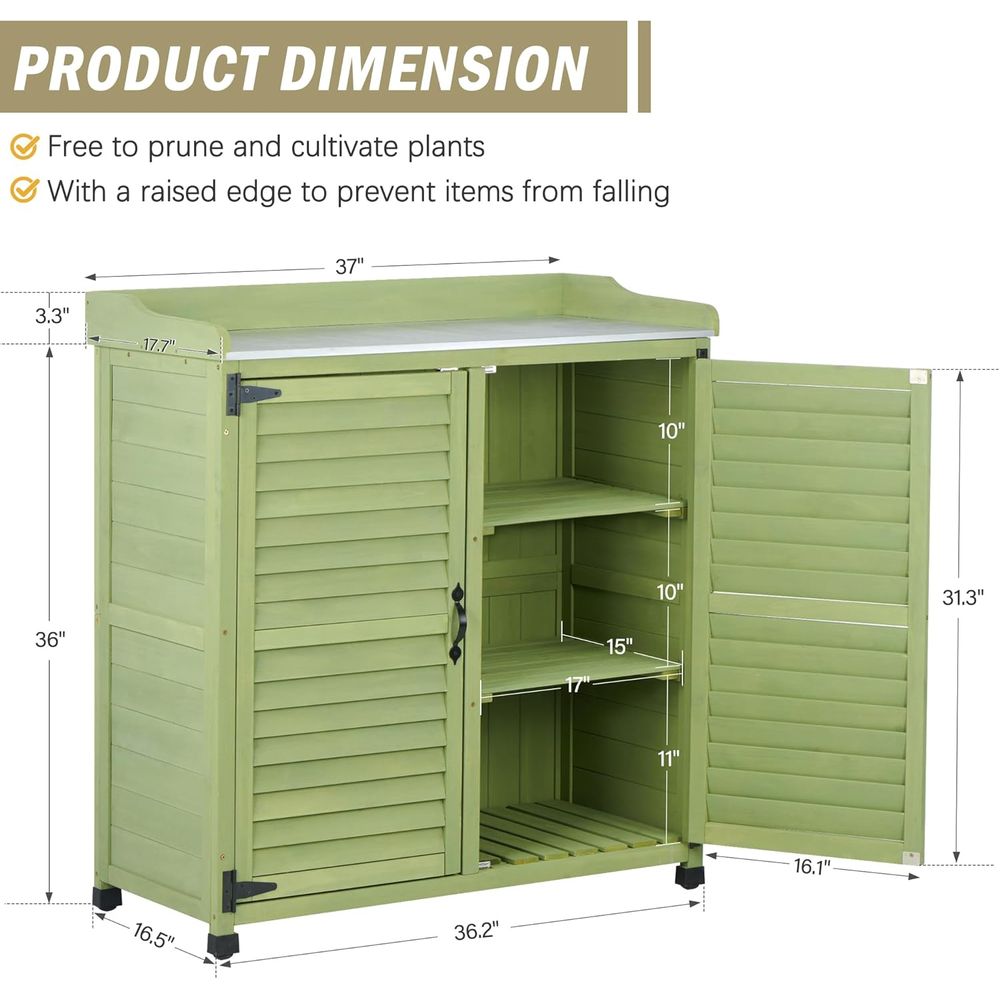 Outdoor Potting Bench with Met – Woodworking Workbench Bewertung und Preis