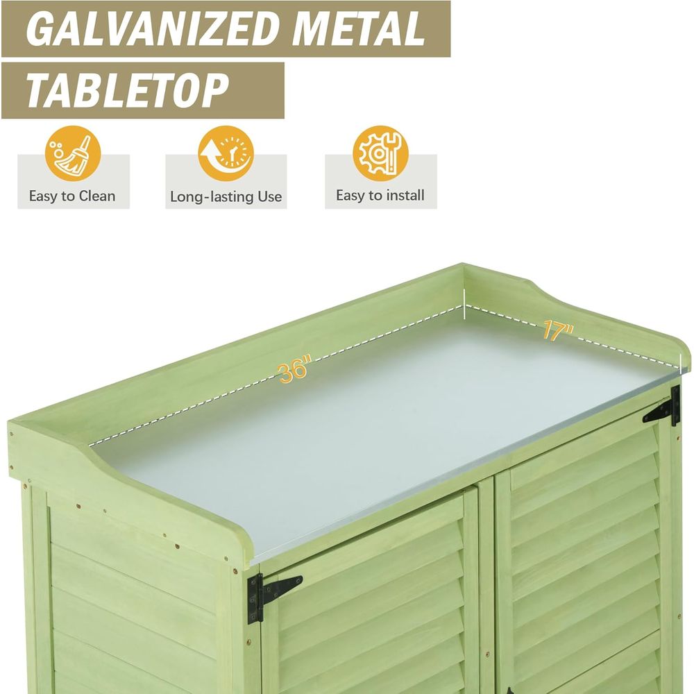 Outdoor Potting Bench with Met – Woodworking Workbench Bewertung und Preis