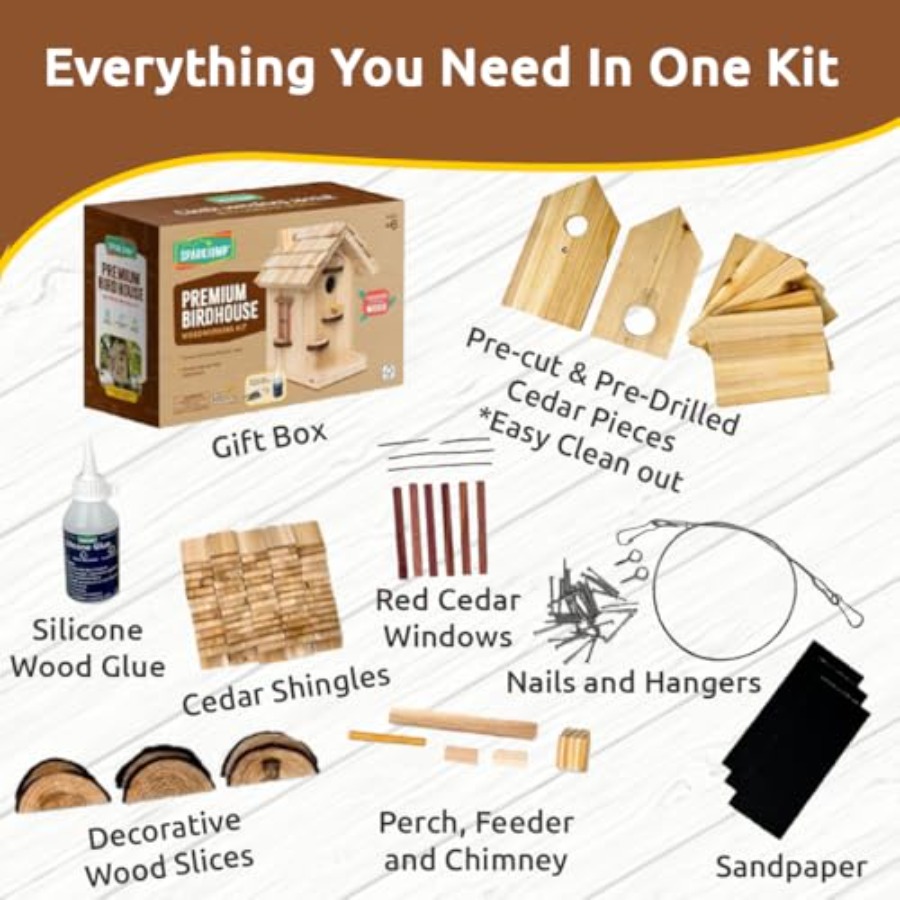 Premium Wooden Bird House Kit  – Woodworking Kits For Adults Bewertung und Preis