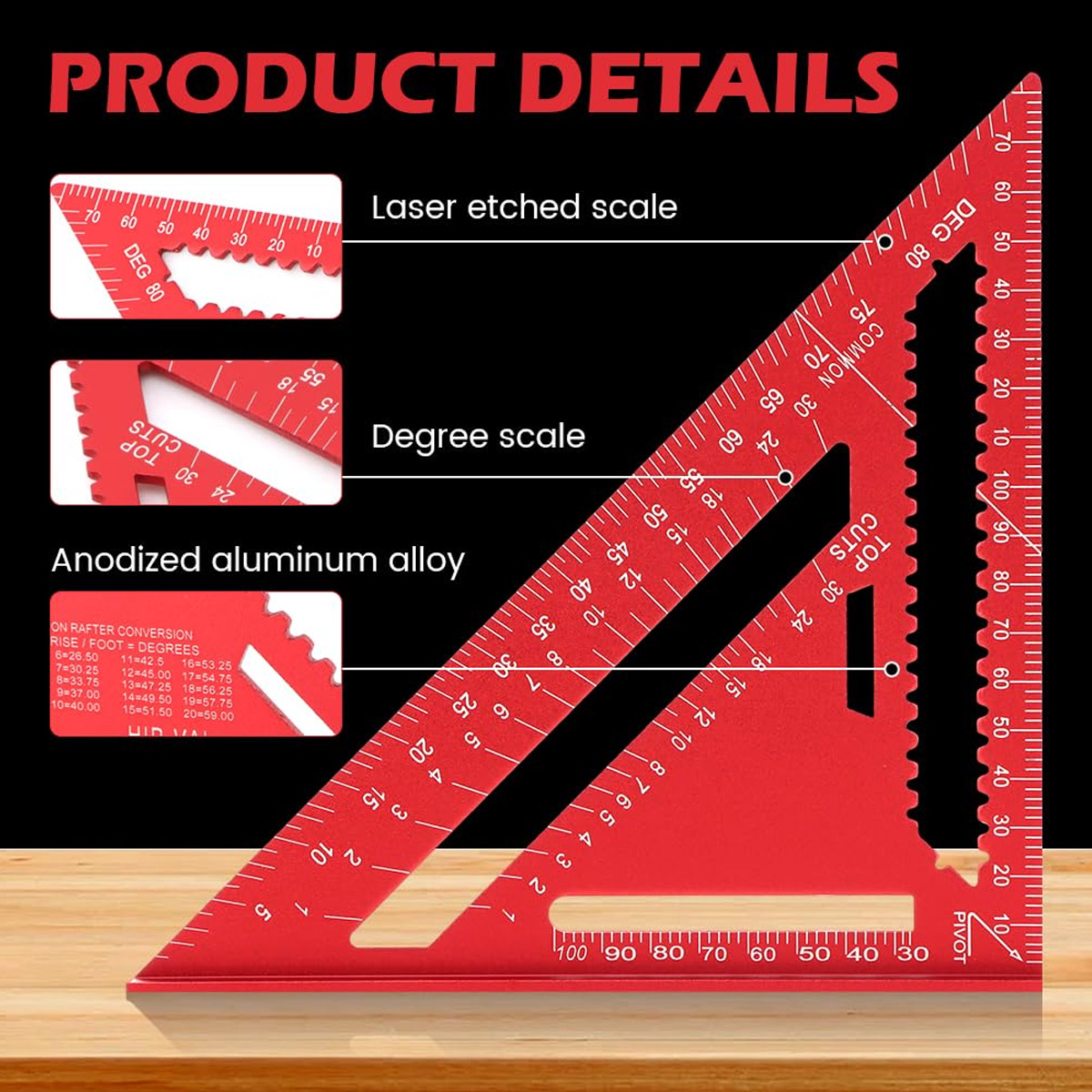 Aluminum Alloy Speed Square Hi – Woodworking Company Bewertung und Preis