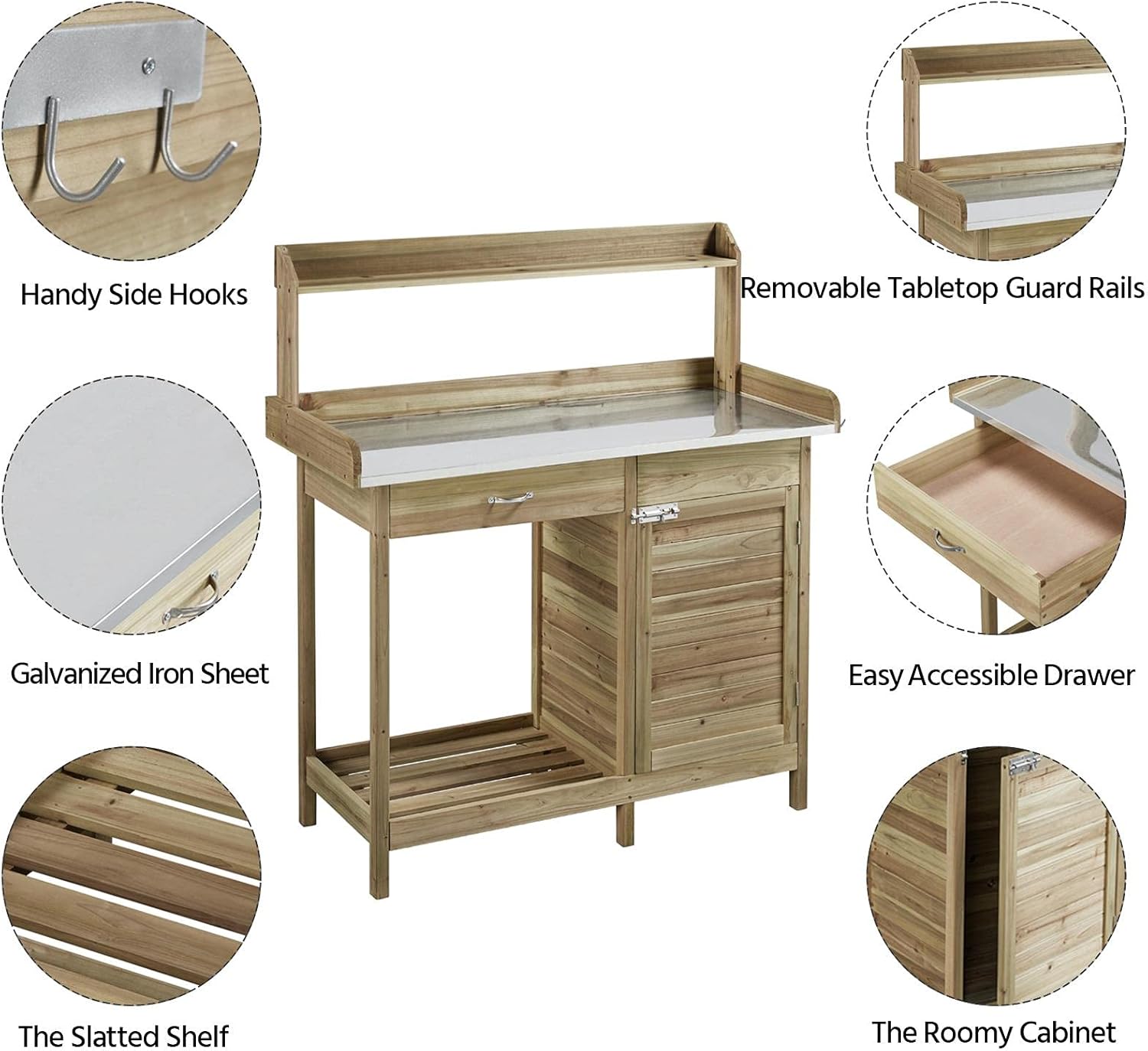 Outdoor Potting Bench Table, G – Woodworking Workbench Bewertung und Preis