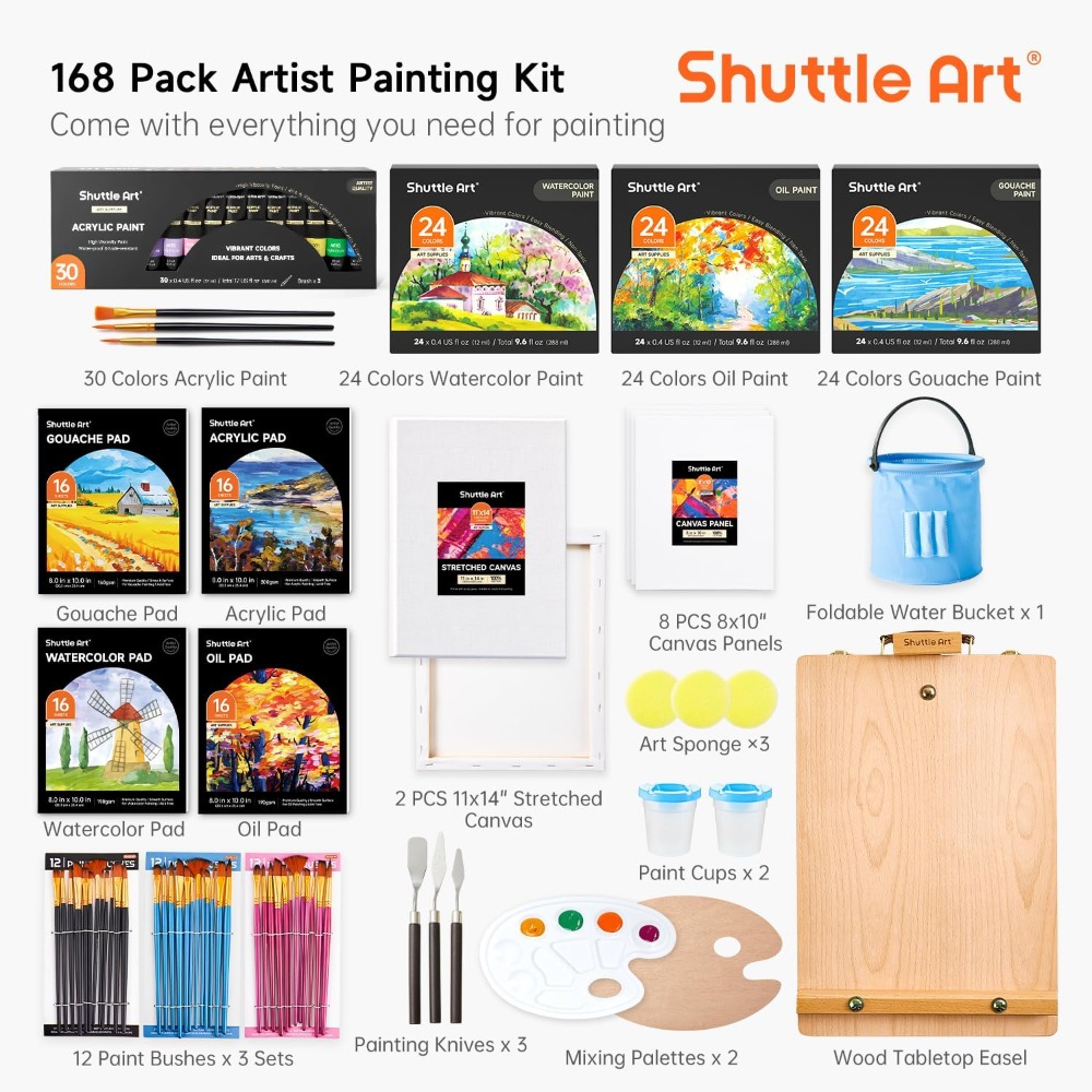 168 Pcs Artist Painting Kit wi – Woodworking Kits For Adults Bewertung und Preis