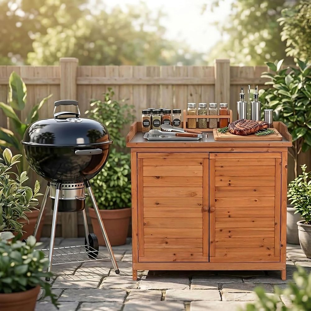 Outdoor Patio Wood Storage Cab – Woodworking Workbench Bewertung und Preis