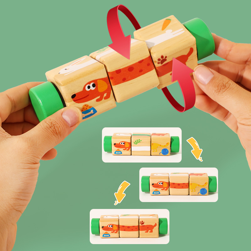 1pcs Baby Wooden Rotating Anim – Woodworking For Kids Bewertung und Preis