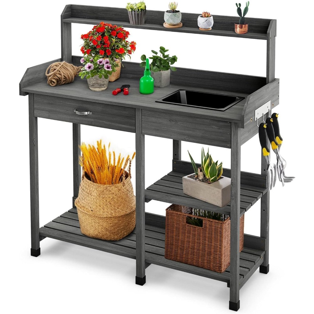 Potting Bench Table Patio Outd – Woodworking Workbench Bewertung und Preis
