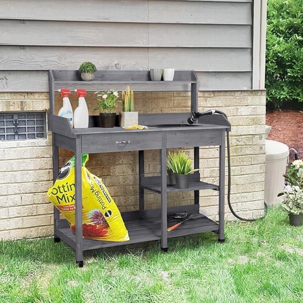 Potting Bench Table Patio Outd – Woodworking Workbench Bewertung und Preis
