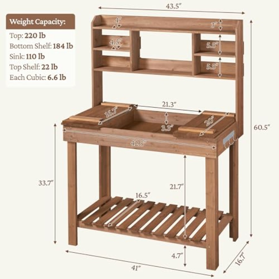 Potting Bench Table for Hortic – Woodworking Workbench Bewertung und Preis