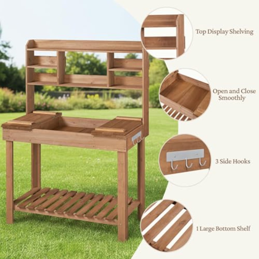 Potting Bench Table for Hortic – Woodworking Workbench Bewertung und Preis