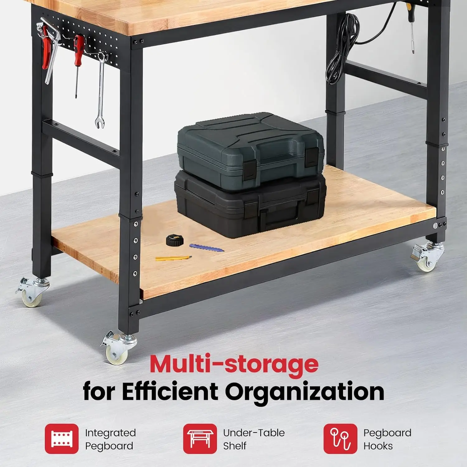 ENJOYWOOD Work Table for Garag – Woodworking Workbench Bewertung und Preis