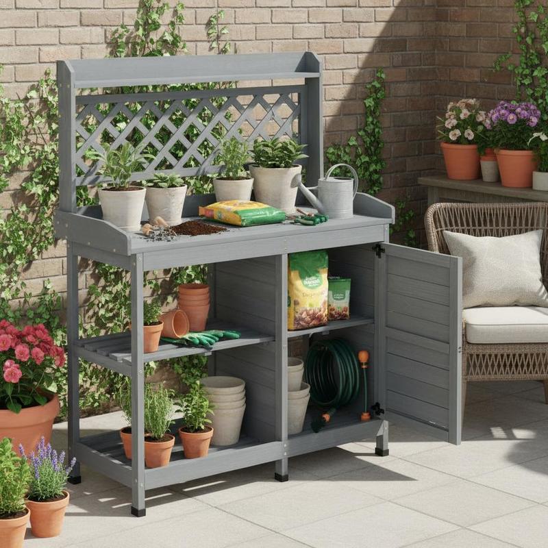 Potting Bench Table, Outdoor G – Woodworking Workbench Bewertung und Preis