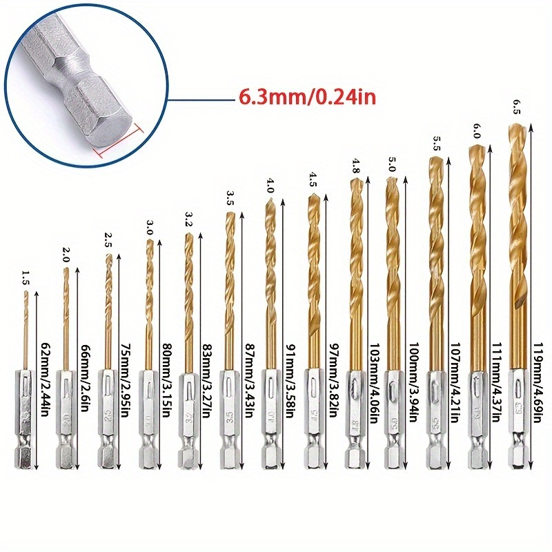 13pcs Titanium Coated Twist Dr – Woodworking Drills Bewertung und Preis