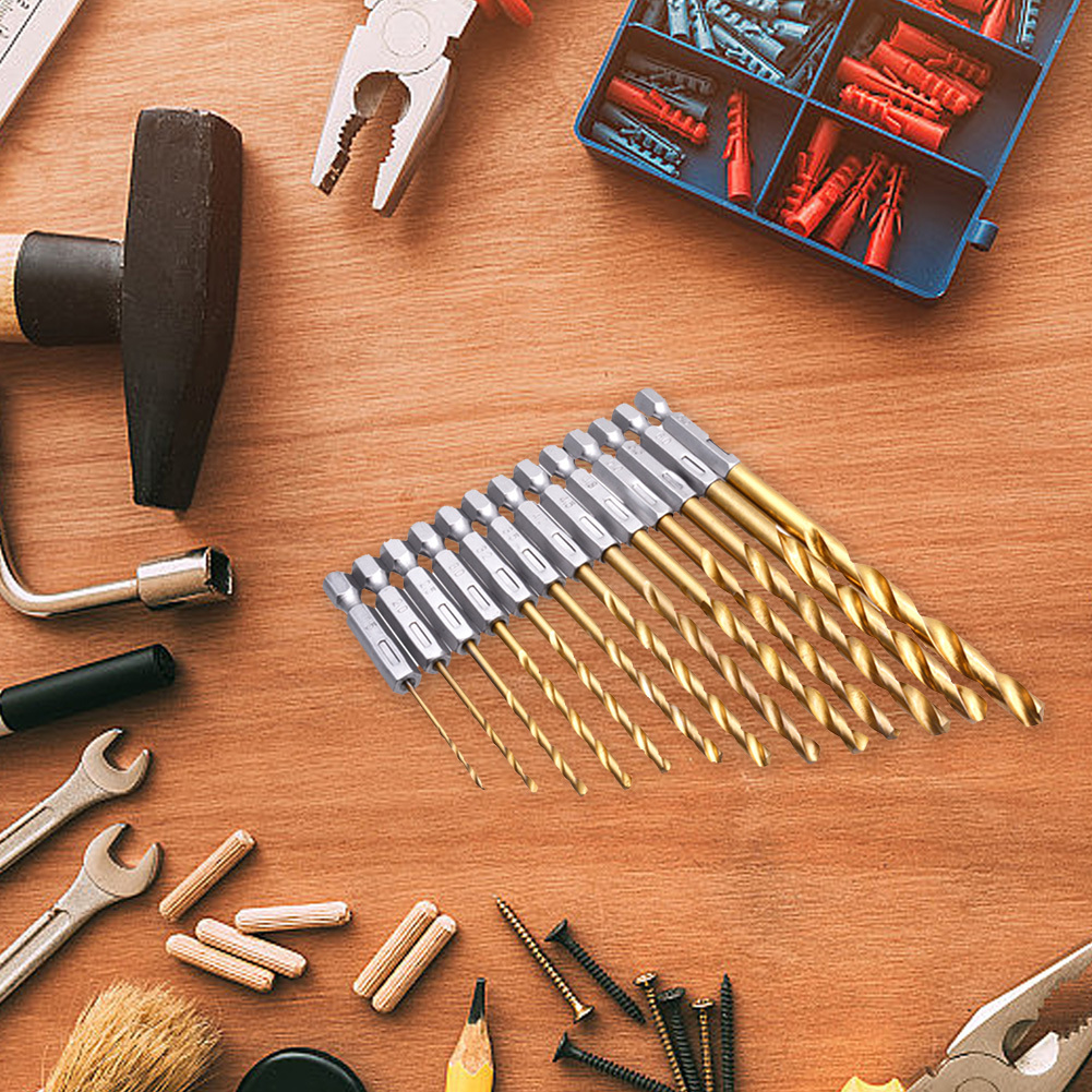 13pcs Titanium Coated Twist Dr – Woodworking Drills Bewertung und Preis